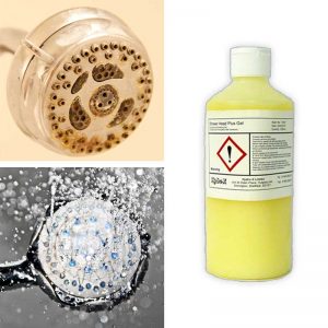 remove limescale from shower head with showerhead Plus Gel