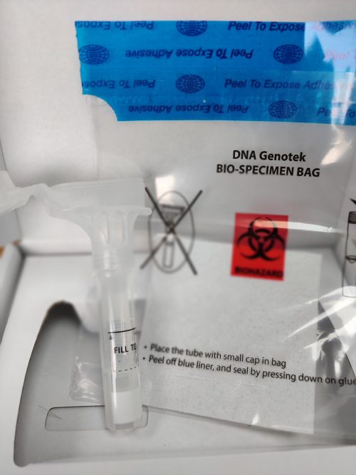Coronavirus Test Tube and Biohazard Bag