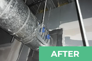 After fire damper remedials at height